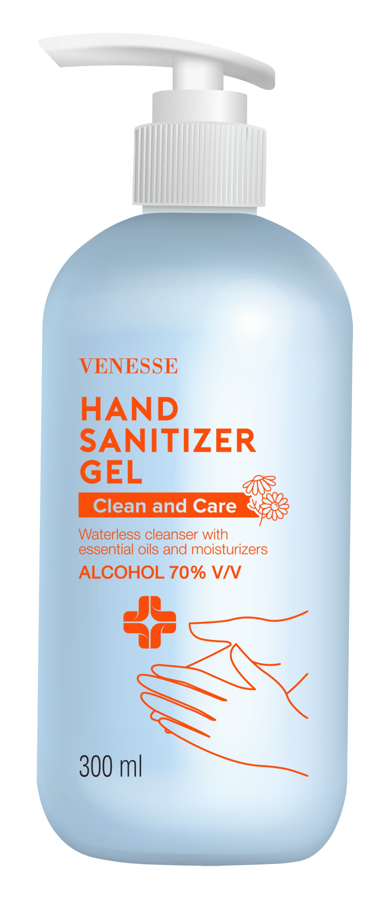 Venesse Hand Sanitizer Gel Clean And Care 300 ml. (70% Alcohol)